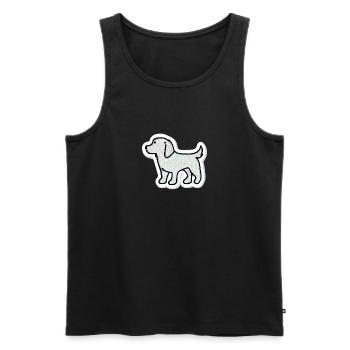 PUPPY LOVE - Men's Premium Organic Tank Top - black - Front - Michal (187cm)