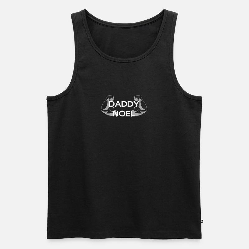 DADDY NOEL - Männer Premium Bio Tank Top - Schwarz