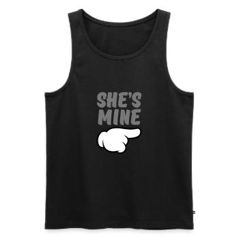 She\'s Mine (Comic Hand) Part 2 - Débardeur bio Premium Homme - noir - Devant - AI Model Male 178 light (178cm)