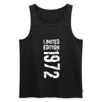 Limited edition 1972 - Männer Premium Bio Tank Top - Schwarz - Vorne - AI Model Male 178 light (178cm)
