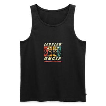 Leveled Up To Uncle New Uncles - Men's Premium Organic Tank Top - black - Front - AI Model Male 178 light (178cm)