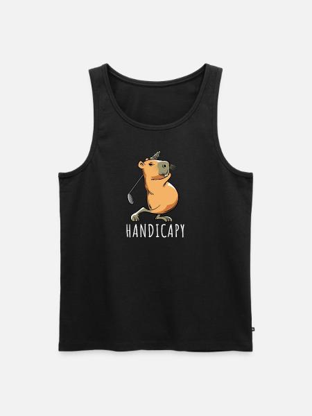 Capybara Golf Handicap - Handicappet - Herre Premium økologisk tanktop - sort