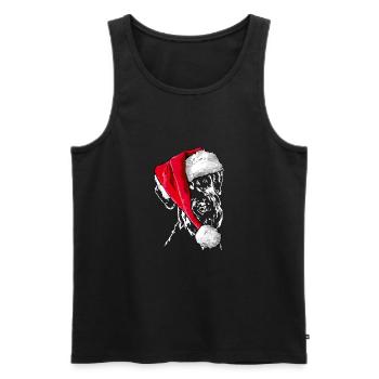 Bonnet de Noël GIANT SCHNAUZER Les chiens de Wilsign - Débardeur bio Premium Homme - noir - Devant - Michal (187cm)