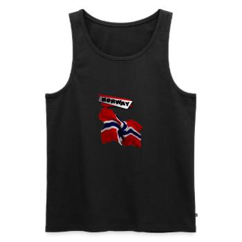 Norvège 3 G - Débardeur bio Premium Homme - noir - Devant - Michal (187cm)