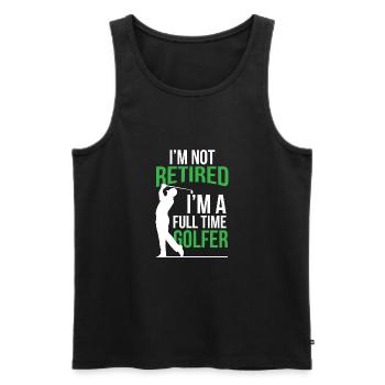 Ruhestand Ich bin nicht im Ruhestand Ich bin ein Vollzeitgolfer - Männer Premium Bio Tank Top - Schwarz - Vorne - AI Model Male 178 light (178cm)
