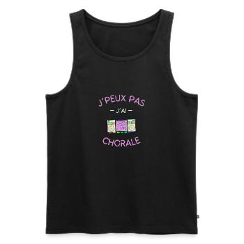 I can't I have Choir - Men's Premium Organic Tank Top - black - Front - AI Model Male 178 light (178cm)