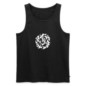 Viele Koi Karpfen die im Kreis schwimmen - Männer Premium Bio Tank Top - Schwarz - Vorne - Michal (187cm)