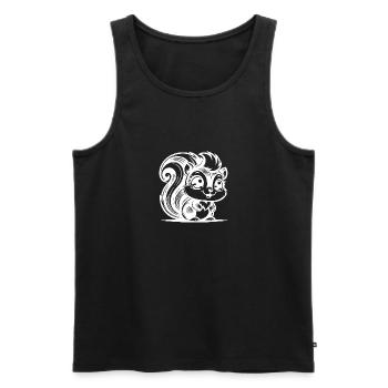 Baby Cartoon Squirrel Pencil Drawing - Men's Premium Organic Tank Top - black - Front - AI Model Male 178 light (178cm)