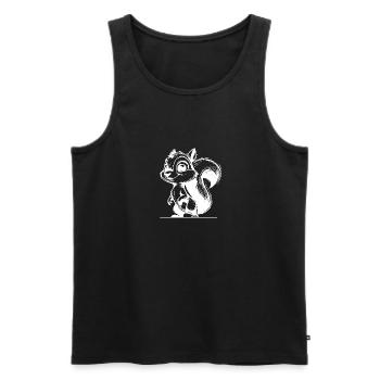 Grinsendes kleines Baby Eichhörnchen - Männer Premium Bio Tank Top - Schwarz - Vorne - AI Model Male 178 light (178cm)