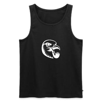 Art nordique de la mouette avec sifflet dans le style de dessin animé - Débardeur bio Premium Homme - noir - Devant - AI Model Male 178 light (178cm)
