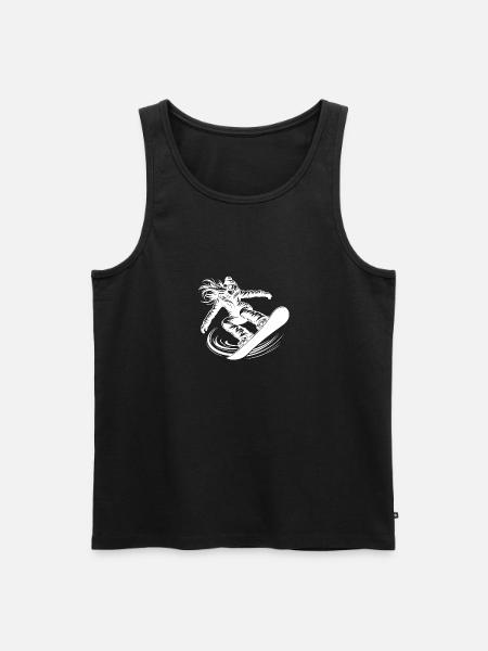 Cool snowboarder snowboarding with elegance - Men's Premium Organic Tank Top - black