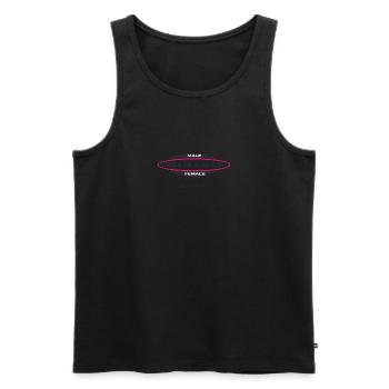 Driftpark - Basta Finito / rosa - Männer Premium Bio Tank Top - Schwarz - Vorne - AI Model Male 178 light (178cm)