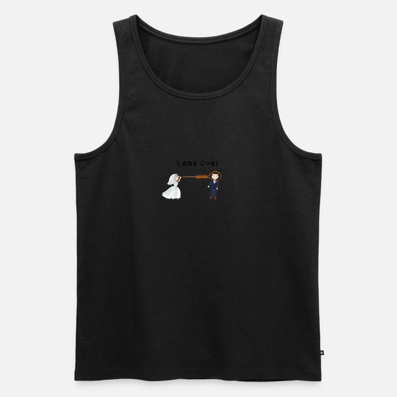 Game Over - Männer Premium Bio Tank Top - Schwarz