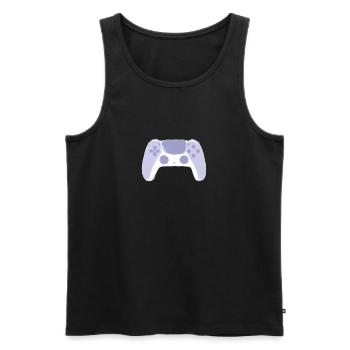 Manette pastel : design minimaliste et rétro - Débardeur bio Premium Homme - noir - Devant - Michal (187cm)