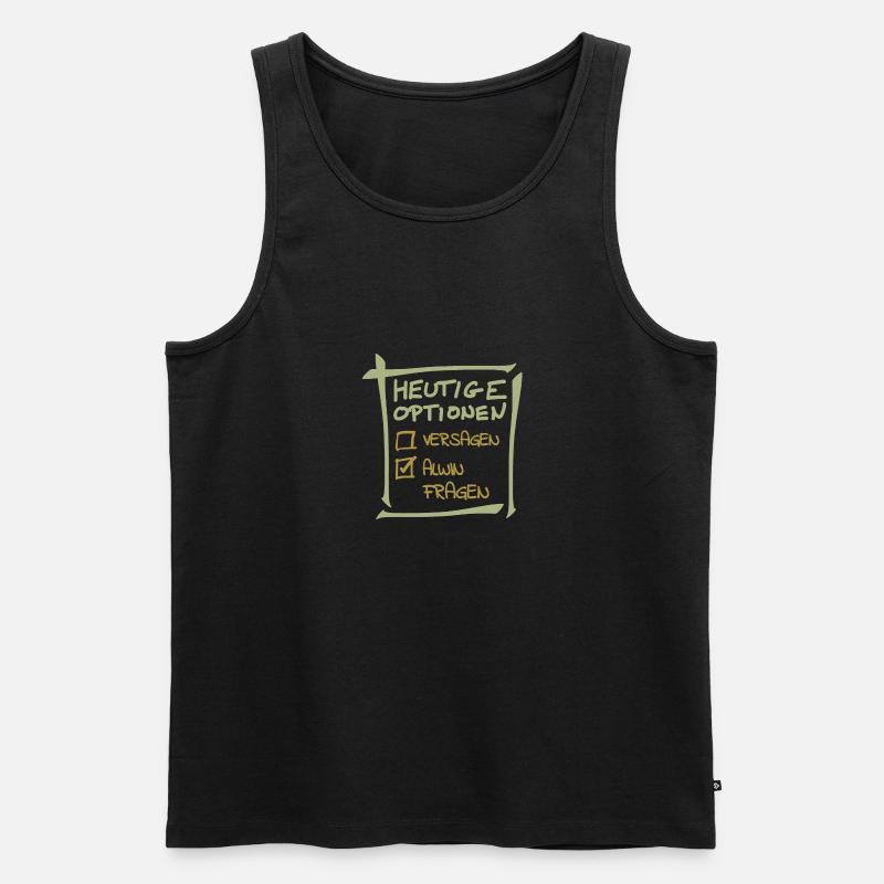 Alwin - Männer Premium Bio Tank Top - Schwarz