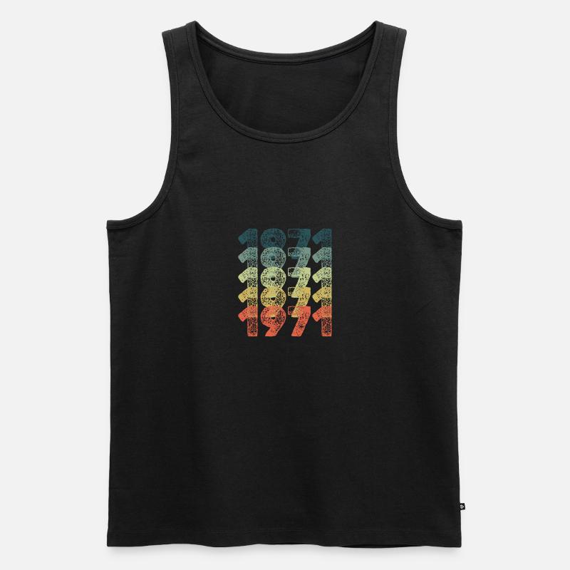 Witzig 1971 - Männer Premium Bio Tank Top - Schwarz