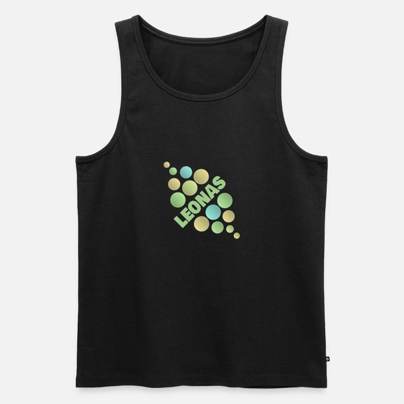 Vorname Leonas - Männer Premium Bio Tank Top - Schwarz
