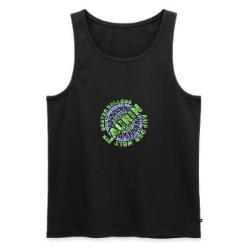 Chef Job Mitarbeiter Vorname Laurin - Männer Premium Bio Tank Top - Schwarz - Vorne - Michal (187cm)