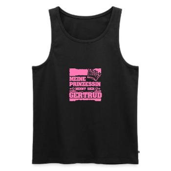 Prinzessin Gertrud - Männer Premium Bio Tank Top - Schwarz - Vorne - Michal (187cm)