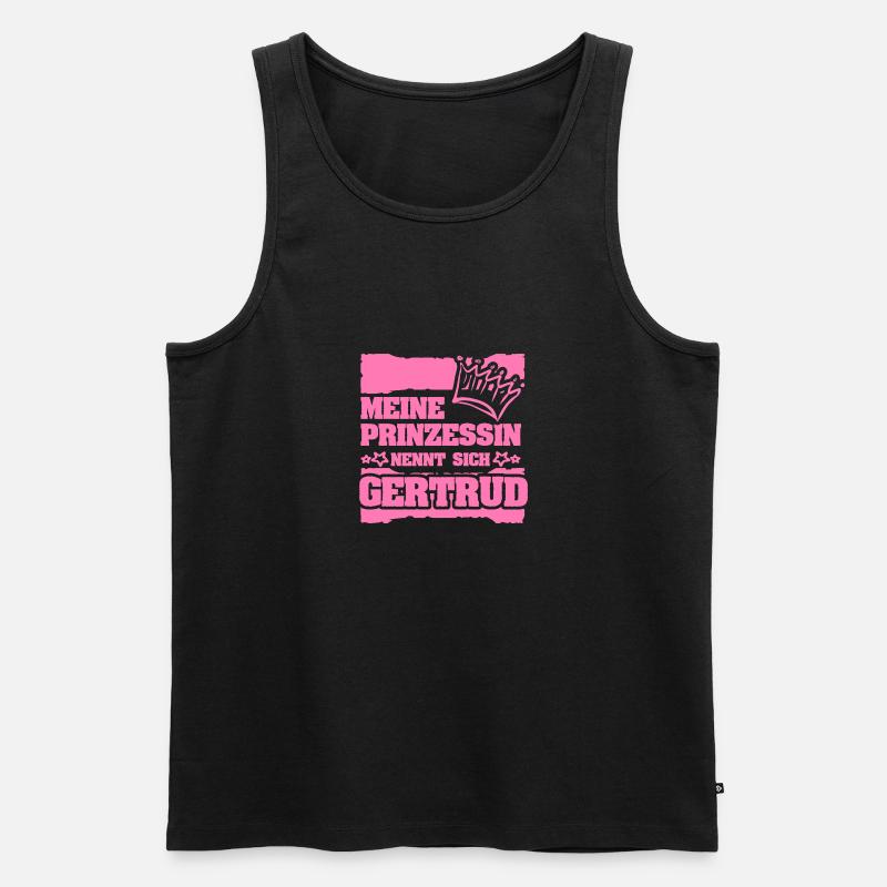 Prinzessin Gertrud - Männer Premium Bio Tank Top - Schwarz