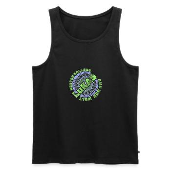 Chef Lukas - Männer Premium Bio Tank Top - Schwarz - Vorne - Michal (187cm)