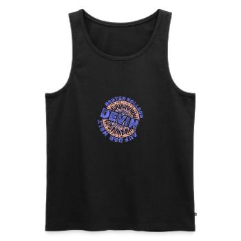 Mitarbeiter Devin - Männer Premium Bio Tank Top - Schwarz - Vorne - AI Model Male 178 light (178cm)