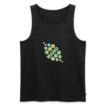 Vorname Mario - Männer Premium Bio Tank Top - Schwarz - Vorne - Michal (187cm)