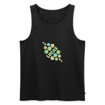Geschenk für LuCas - Männer Premium Bio Tank Top - Schwarz - Vorne - AI Model Male 178 light (178cm)