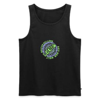 Louis - Männer Premium Bio Tank Top - Schwarz - Vorne - Michal (187cm)