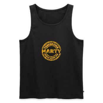 Geschenk für Marty - Männer Premium Bio Tank Top - Schwarz - Vorne - Michal (187cm)