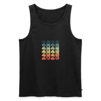 2028 2028 - Men's Premium Organic Tank Top - black - Front - AI Model Male 178 light (178cm)
