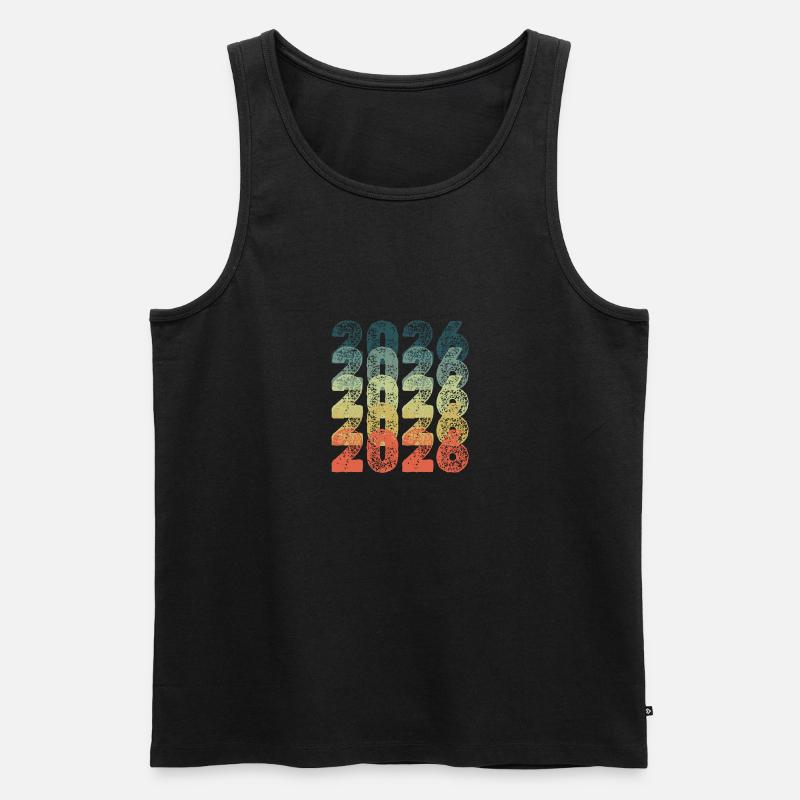 2026 - Männer Premium Bio Tank Top - Schwarz