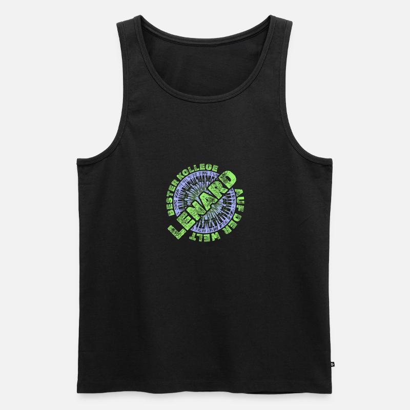 Mitarbeiter Lenard - Männer Premium Bio Tank Top - Schwarz