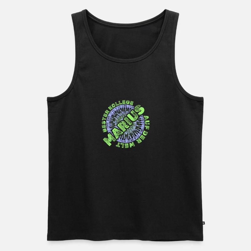 Marius - Männer Premium Bio Tank Top - Schwarz