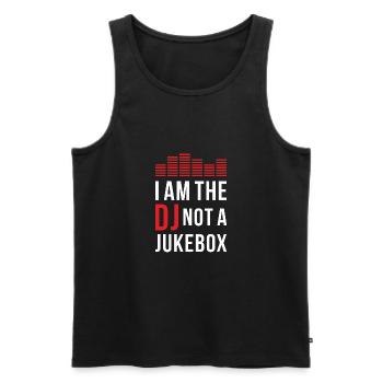 I am the DJ not a Jukebox - Men's Premium Organic Tank Top - black - Front - AI Model Male 178 light (178cm)