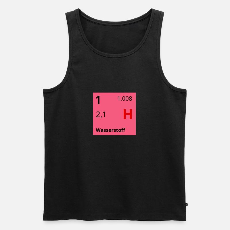 Wasserstoff - Männer Premium Bio Tank Top - Schwarz