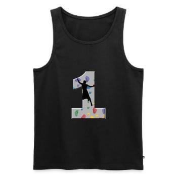 1 Years Old Climber Birthday Bouldering Climbing R - Männer Premium Bio Tank Top - Schwarz - Vorne - Michal (187cm)