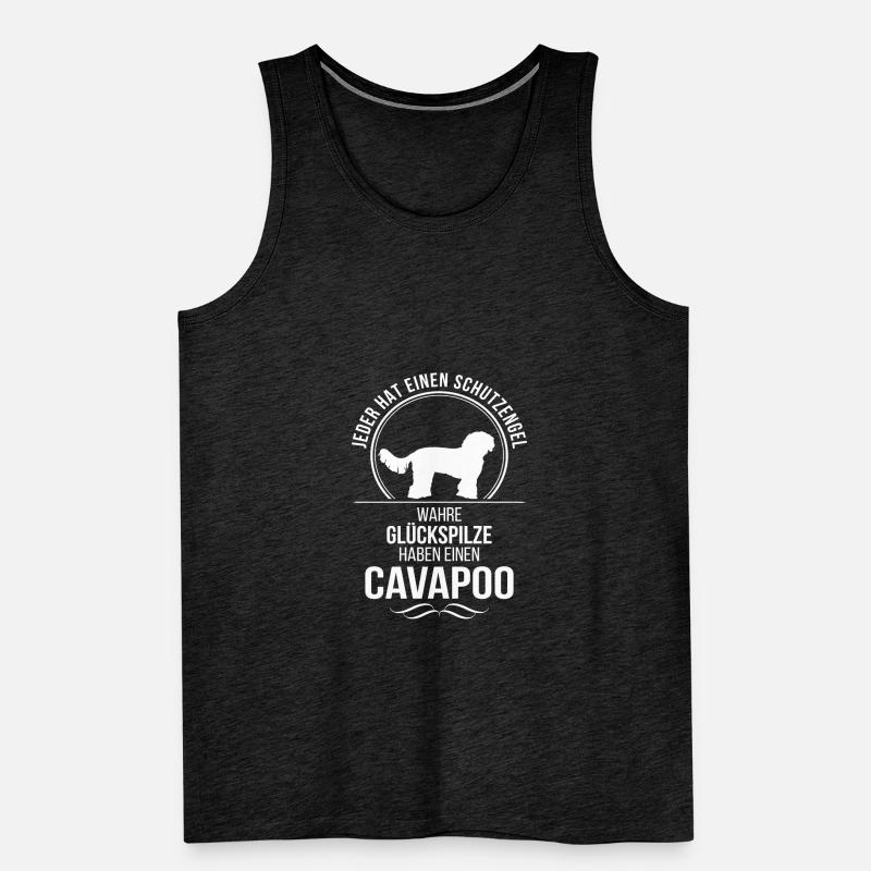 CAVAPOO Schutzengel Hunde Spruch Wilsigns Männer Premium Bio Tank Top