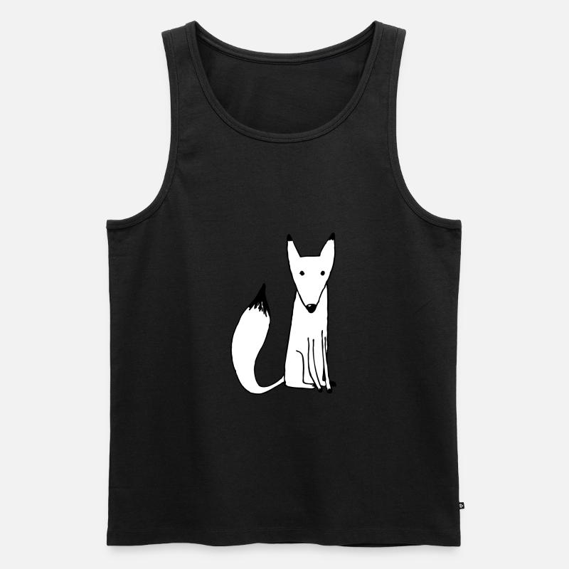 Weißfuchs Isatis - Männer Premium Bio Tank Top - Schwarz