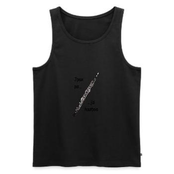 hautbois - Débardeur bio Premium Homme - noir - Devant - Michal (187cm)