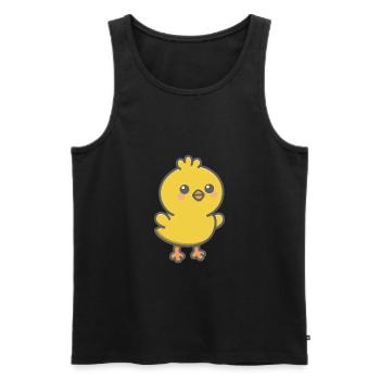 Cute Chicken - Men's Premium Organic Tank Top - black - Front - AI Model Male 178 light (178cm)