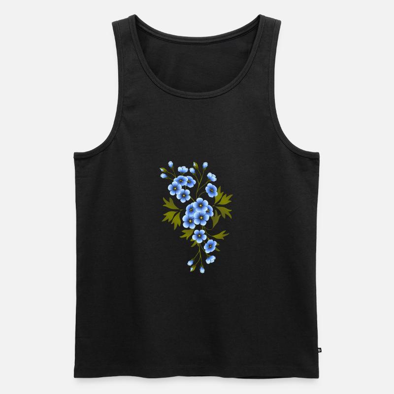 Blumen - Männer Premium Bio Tank Top - Schwarz