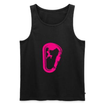 Bouldern Klettern Climbing - Männer Premium Bio Tank Top - Schwarz - Vorne - Michal (187cm)