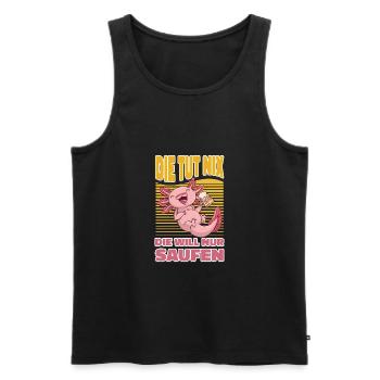 Saufen Bier Trinken - Lustiges Saufen - Männer Premium Bio Tank Top - Schwarz - Vorne - Michal (187cm)