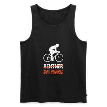 Rentner Fahrrad Rennrad Hobby T-Shirt - Männer Premium Bio Tank Top - Schwarz - Vorne - AI Model Male 178 light (178cm)