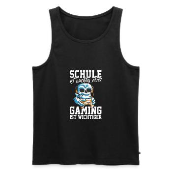 Gaming Skelett - Computerspiele Videospiele Schule - Männer Premium Bio Tank Top - Schwarz - Vorne - AI Model Male 178 light (178cm)