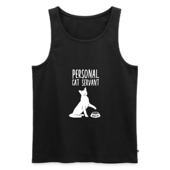 Personal Cat Servant Cats Gift Cats - Men's Premium Organic Tank Top - black - Front - AI Model Male 178 light (178cm)