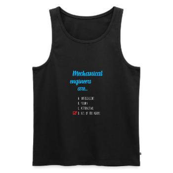 Mechanical Engineer - Men's Premium Organic Tank Top - black - Front - AI Model Male 178 light (178cm)