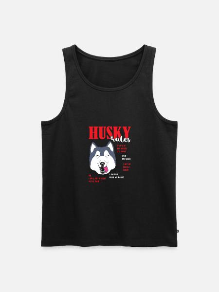 Siberian Husky - Men's Premium Organic Tank Top - black