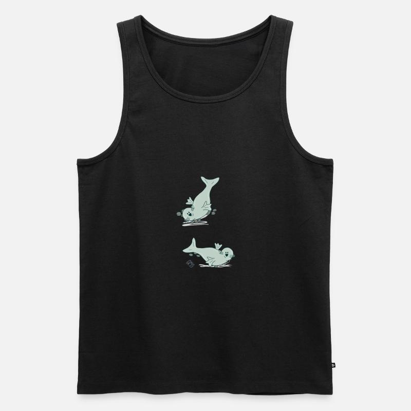 Robbe - Männer Premium Bio Tank Top - Schwarz